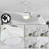 Malloa Ventilador de techo LED Blanca, 1 luz, Mando a distancia