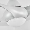 Malloa Ventilador de techo LED Titanio, 1 luz, Mando a distancia