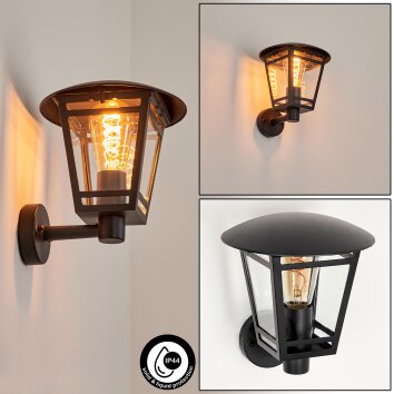 Ausipar Aplique para exterior Negro, 1 luz