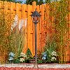 Halla Poste de Jardín dorado, Negro, 1 luz