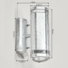 Amyton Aplique para exterior Acero inoxidable, Transparente, claro, Galvanizado, 2 luces