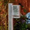 Amyton Poste de Jardín Acero inoxidable, Transparente, claro, Galvanizado, 1 luz