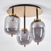 Verbania Lámpara de Techo Ahumado, 3 luces