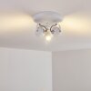 Gadmen Lámpara de Techo Blanca, 3 luces