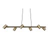 Trio Marley Lámpara Colgante Latón antiguo, 6 luces