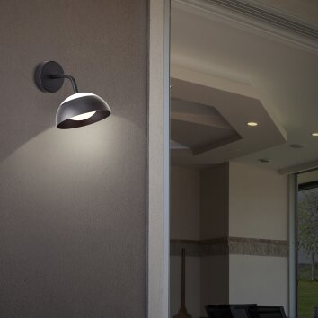 Brilliant Matfen Aplique para exterior LED Negro, 1 luz