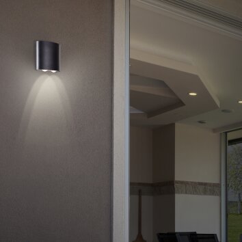 Brilliant Tursdale Aplique para exterior LED Negro, 4 luces