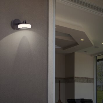 Brilliant Seaham Aplique para exterior LED Negro, 1 luz