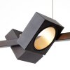 Brilliant Dillard Lámpara Colgante LED dorado, Negro, 5 luces, Mando a distancia
