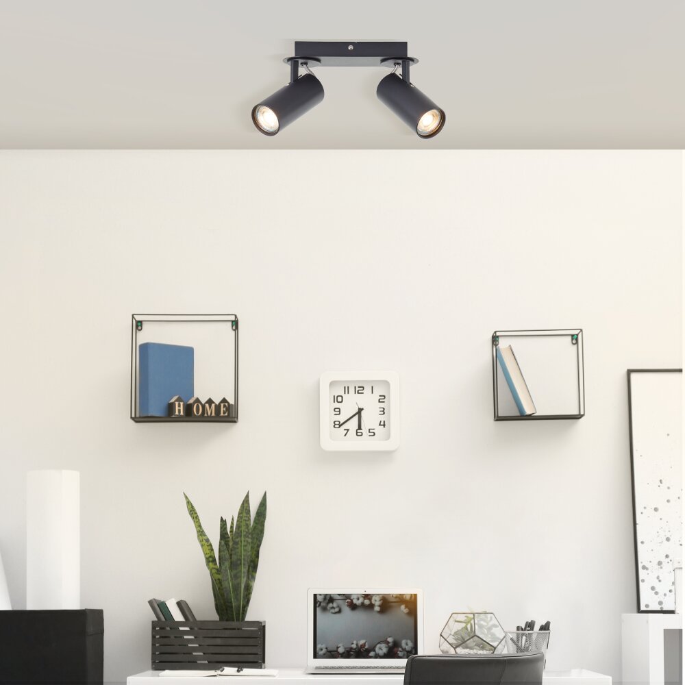 Brilliant Kamolo Lámpara de Techo Negro, 2 luces main product photo