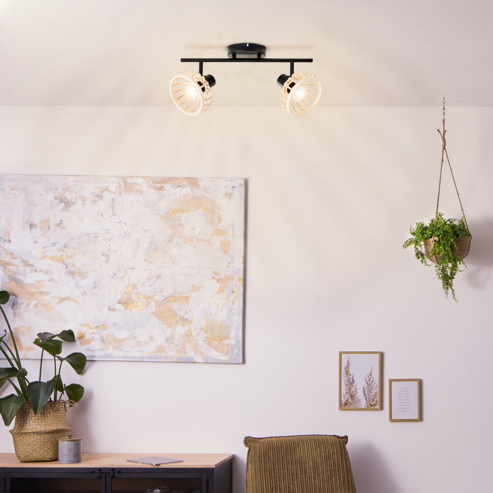 Brilliant Norah Lámpara de Techo Negro, 2 luces main product photo