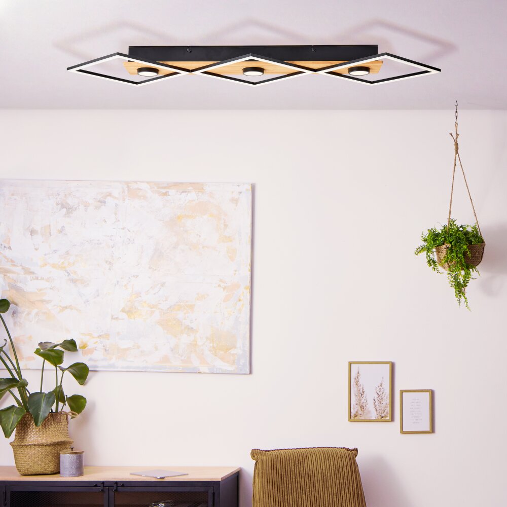 Brilliant Woodbridge Lámpara de Techo LED Marrón, Negro, 1 luz main product photo
