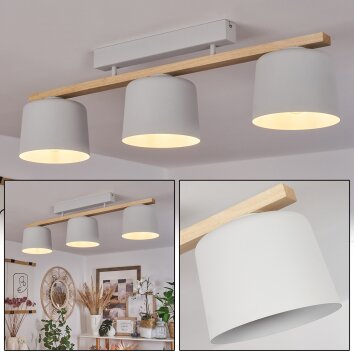 Combarbala Lámpara de Techo Gris, Madera clara, 3 luces