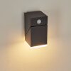 Toogong Aplique para exterior LED Antracita, 1 luz, Sensor de movimiento