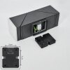 Toogong Aplique para exterior LED Antracita, 2 luces, Sensor de movimiento