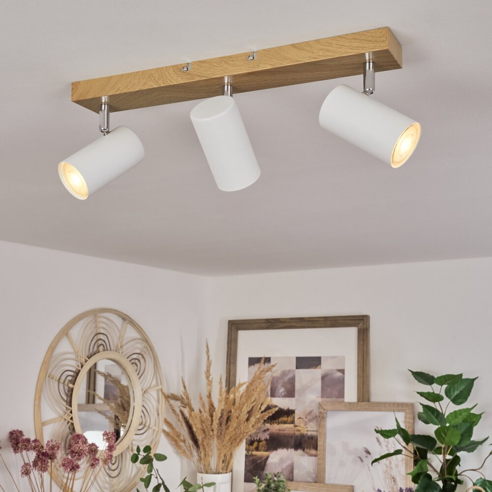 Javel Lámpara de Techo Marrón, Cromo, Color madera, 3 luces main product photo