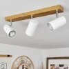 Javel Lámpara de Techo Marrón, Cromo, Color madera, 3 luces