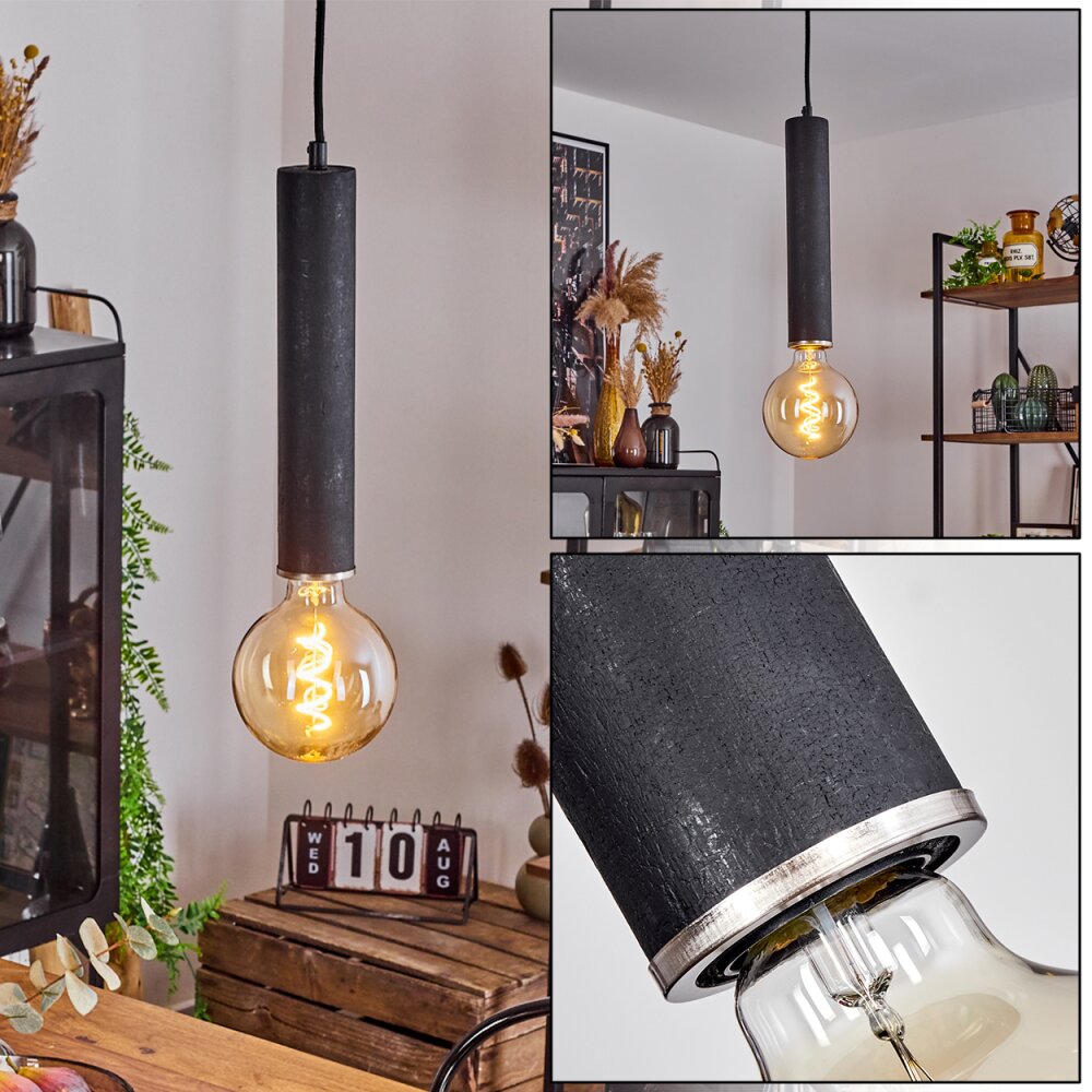 Wheelwright Lámpara Colgante Níquel-mate, Negro, 1 luz main product photo