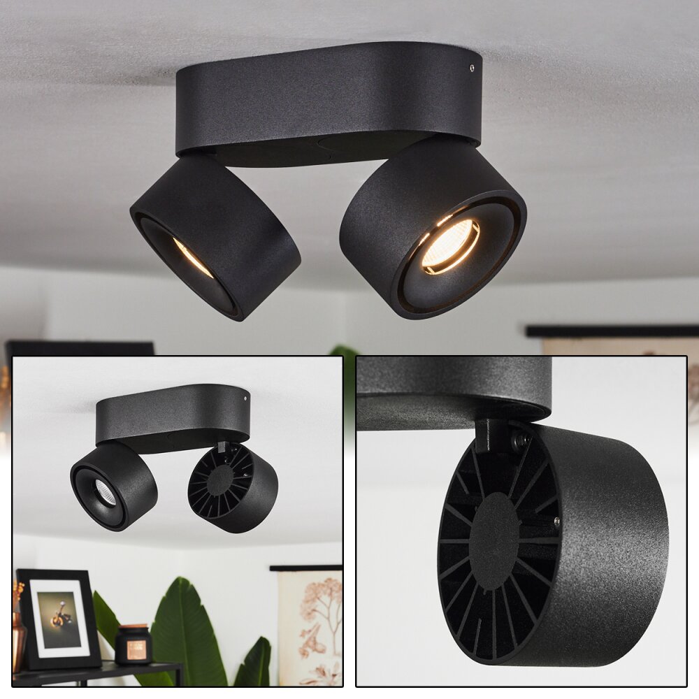 Laonsana Lámpara de Techo LED Negro, 2 luces main product photo