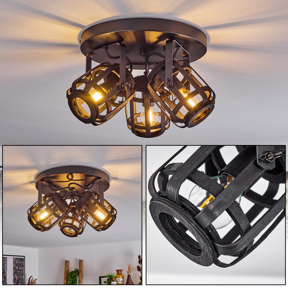 Teheran Lámpara de Techo Negro, 3 luces main product photo
