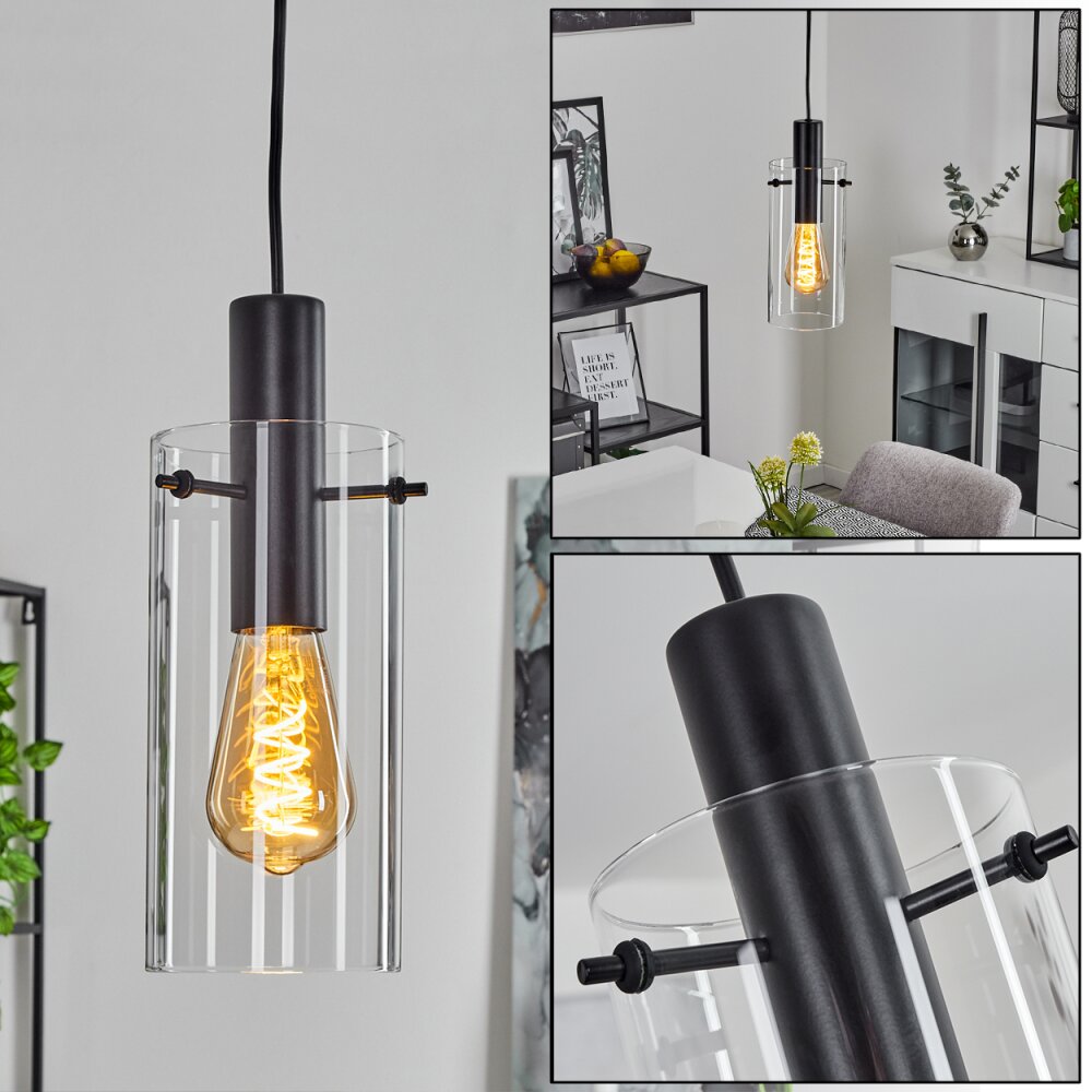 Miaqui Lámpara Colgante Negro, 1 luz main product photo
