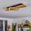 Pompu Lámpara de Techo LED Madera clara, Negro, 1 luz