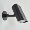 Usmagama Luminaria de pared solar LED Negro, 1 luz, Sensor de movimiento