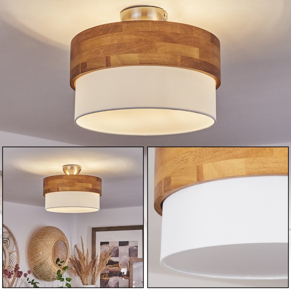 Vrolle Lámpara de Techo Madera clara, Níquel-mate, 2 luces main product photo