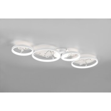 Trio Groovy Lámpara de Techo LED Blanca, 1 luz