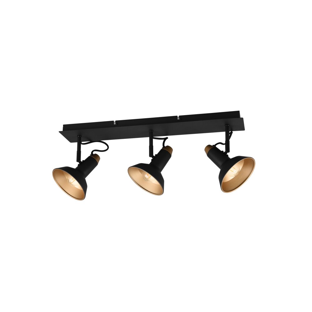 Trio Roxie Lámpara de Techo Negro, 3 luces main product photo