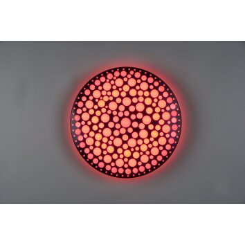 Reality Chizu Lámpara de Techo LED Negro, 1 luz, Mando a distancia, Cambia de color