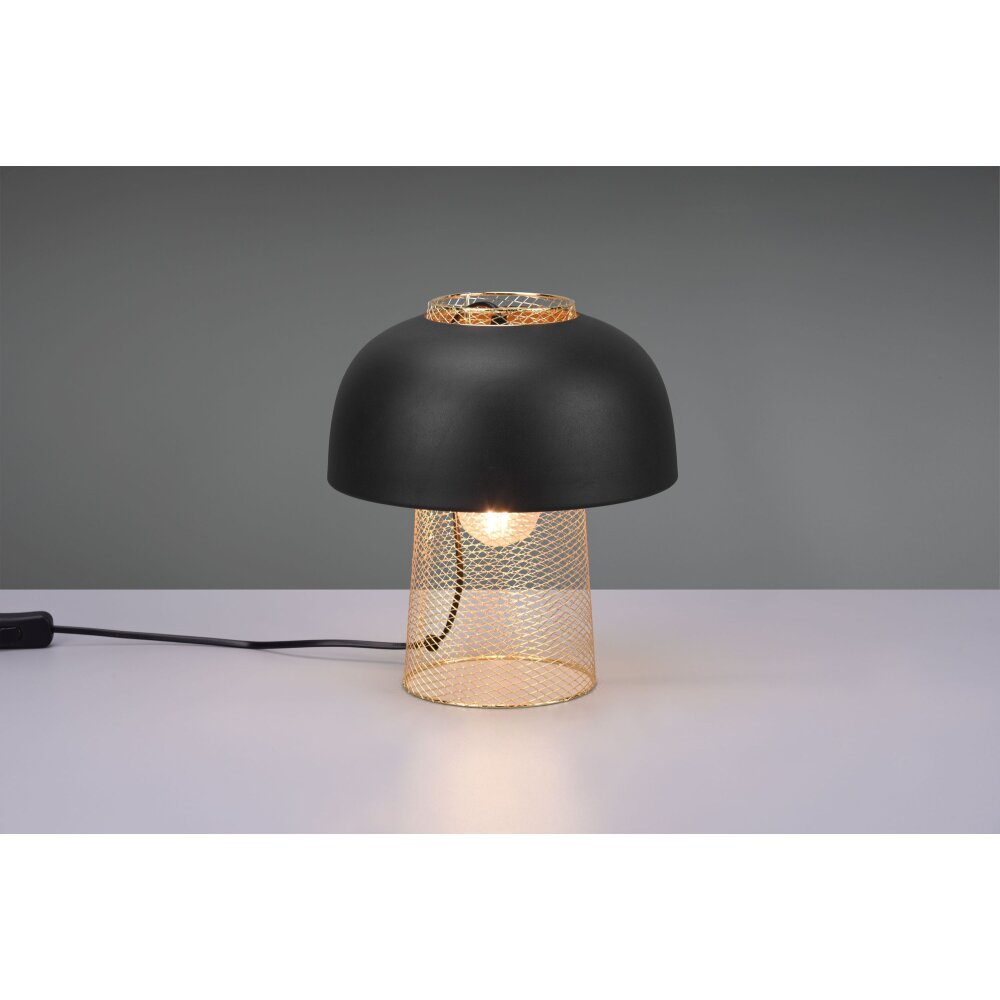 Reality Punch Lámpara de mesa dorado, Negro, 1 luz main product photo