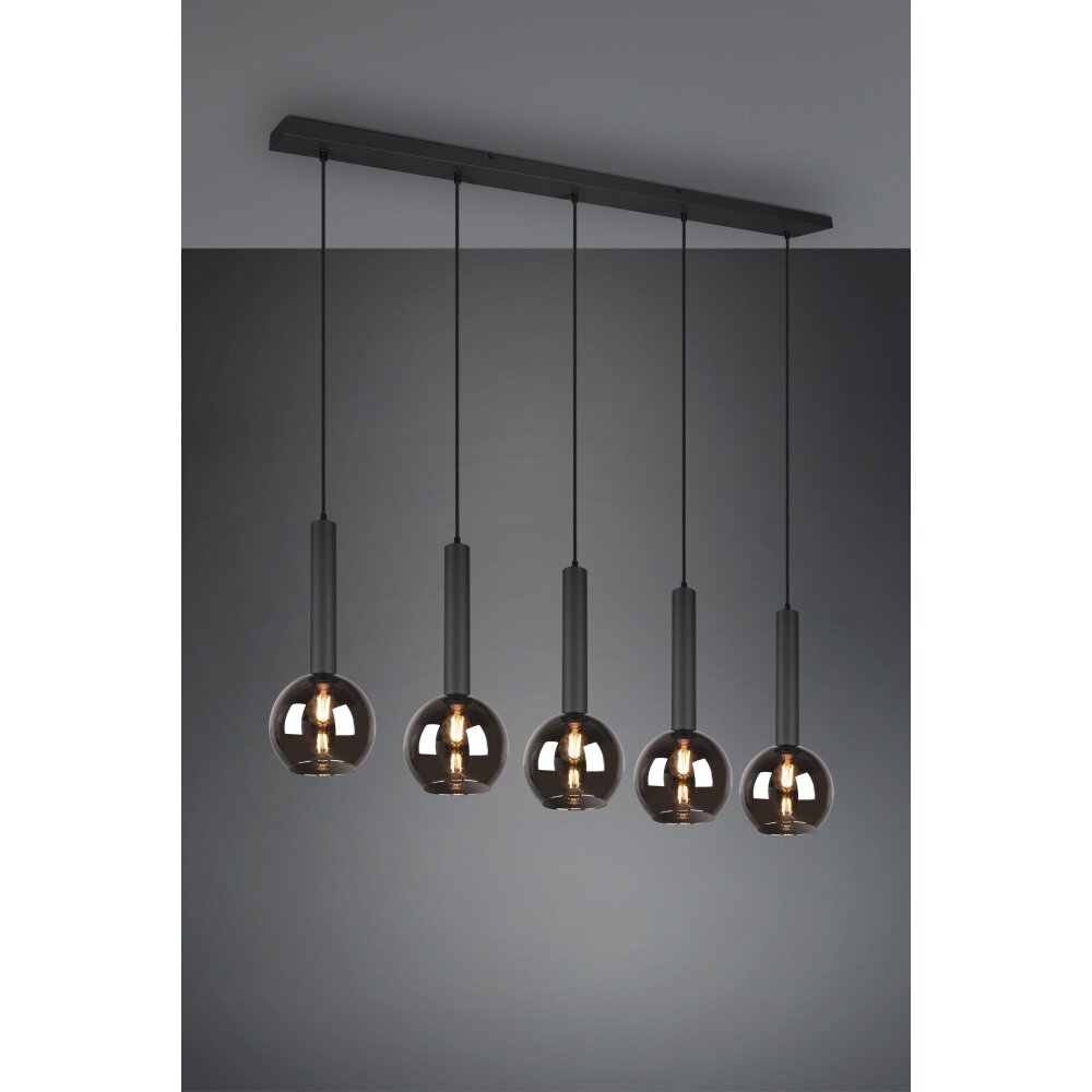 Trio Clayton Lámpara Colgante Negro, 5 luces main product photo