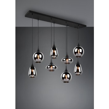 Trio Lumina Lámpara Colgante Negro, 8 luces