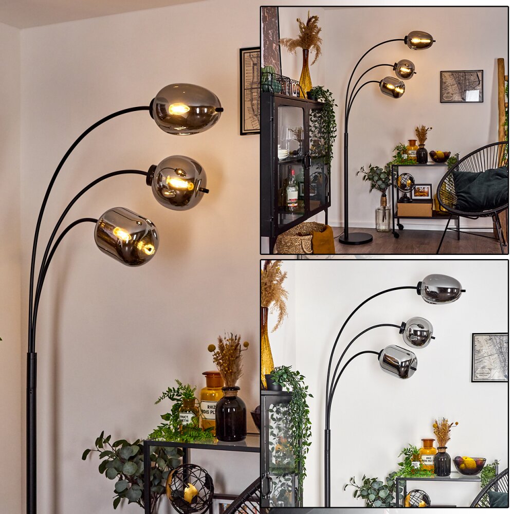 Verbania Lámpara de Pie Negro, 3 luces main product photo