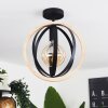 Kintore Lámpara de Techo Madera clara, Negro, 1 luz