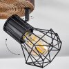 Bardhaman Lámpara de Techo Marrón, Color madera, Negro, 3 luces