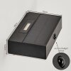 Seilhac Luminaria de pared solar LED Negro, 1 luz, Sensor de movimiento