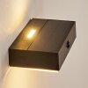 Seilhac Luminaria de pared solar LED Negro, 1 luz, Sensor de movimiento