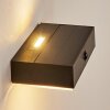 Seilhac Luminaria de pared solar LED Negro, 1 luz, Sensor de movimiento