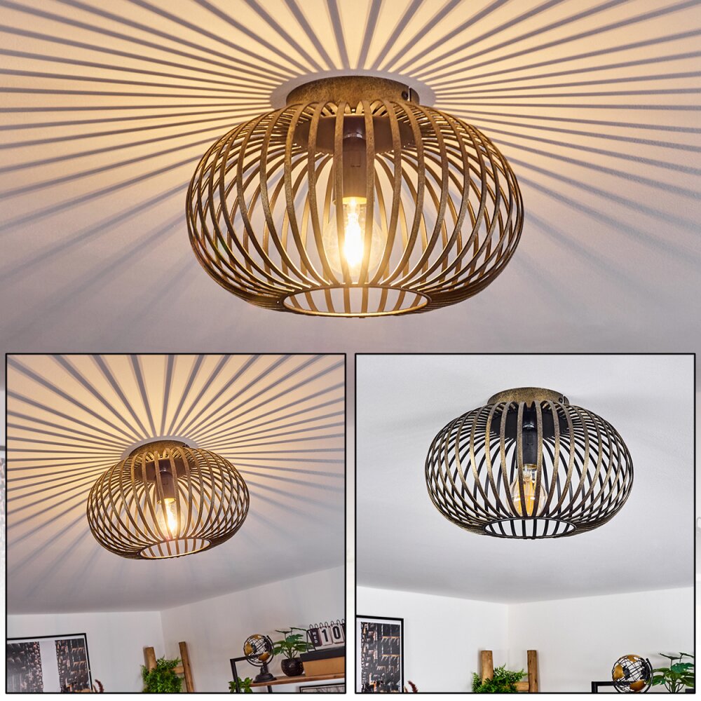 Oravi Lámpara de Techo Negro-dorado, 1 luz main product photo
