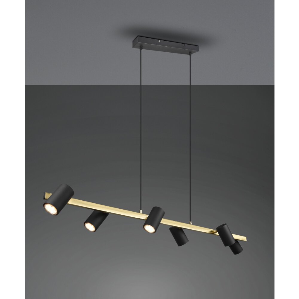 Trio Marley Lámpara Colgante Negro-dorado, 6 luces main product photo