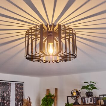 Oravi Lámpara de Techo Negro, 1 luz Oravi Lámpara de Techo Negro, 1 luz