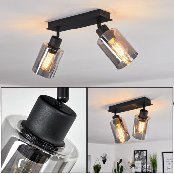 Hunouri Lámpara de Techo Negro, 2 luces