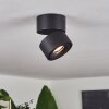 Laonsana Lámpara de Techo LED Negro, 1 luz