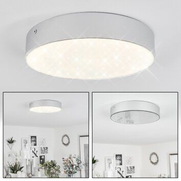 Mentque Lámpara de Techo LED Plata, 1 luz