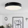 Mentque Lámpara de Techo LED Negro, 1 luz