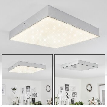 Mentque Lámpara de Techo LED Plata, 1 luz