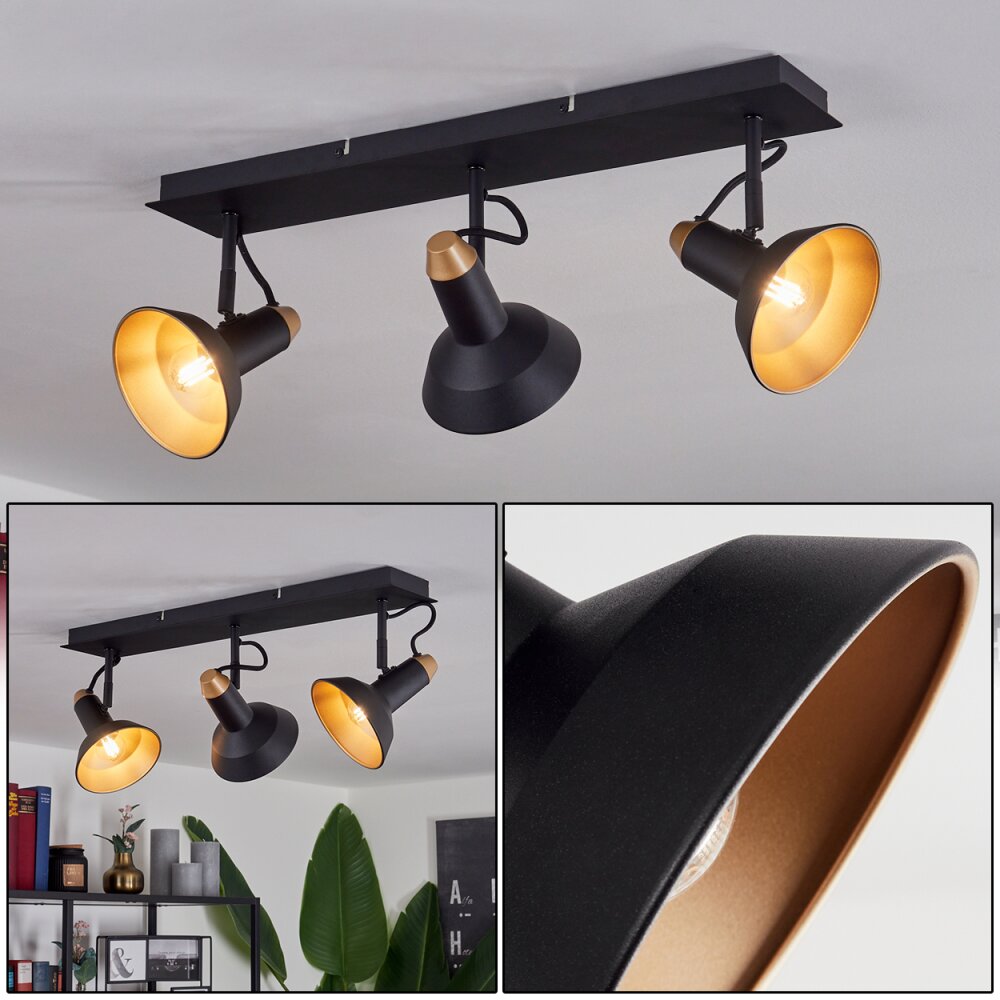 Vouzy Lámpara de Techo Negro, 3 luces main product photo