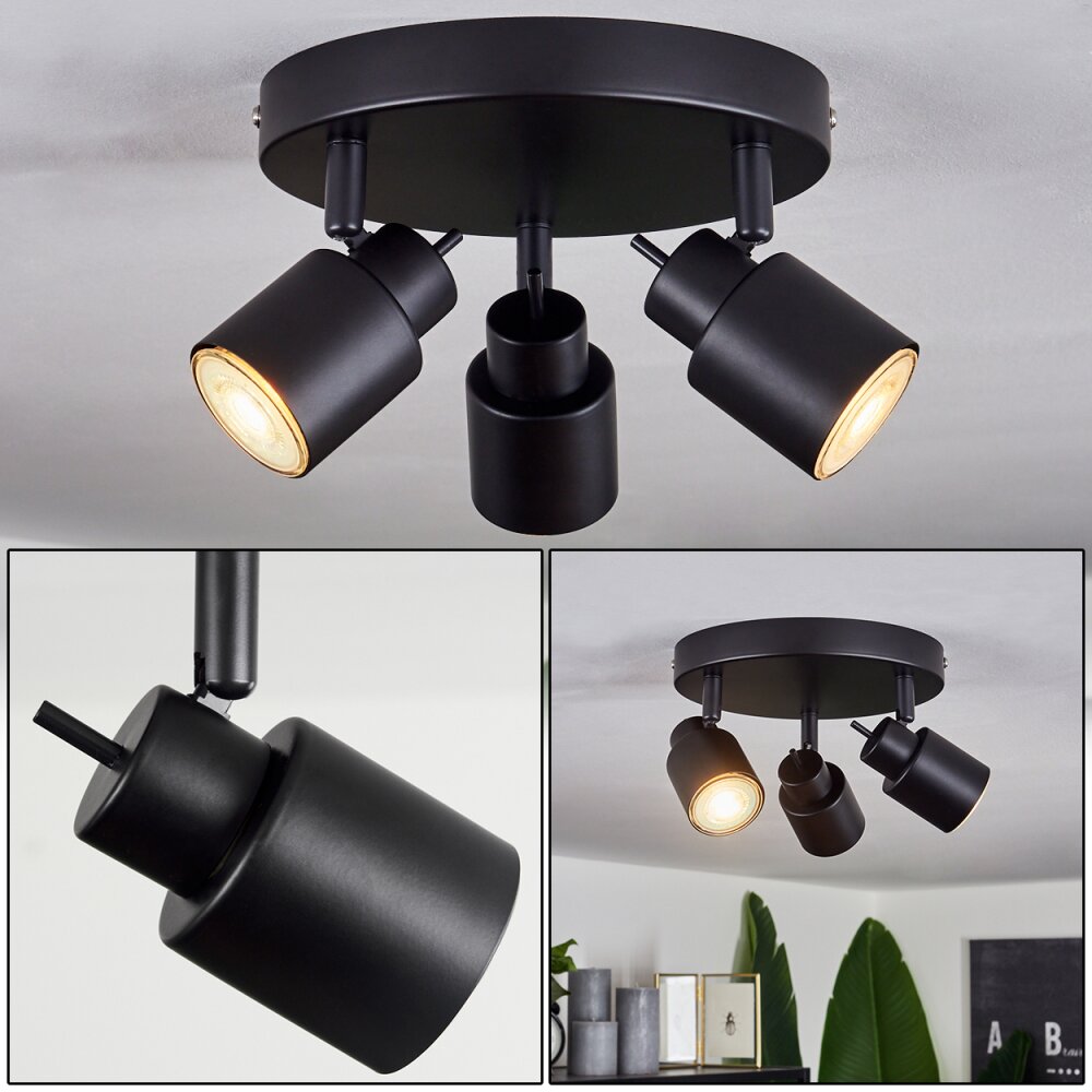Nestavel Lámpara de Techo LED Negro, 3 luces main product photo